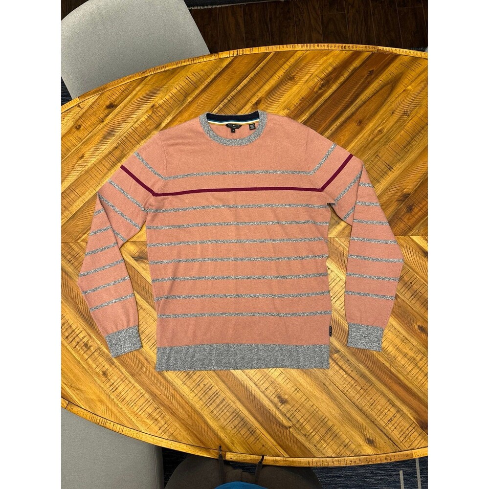 Ted Baker Crewneck Striped Sweater - medium